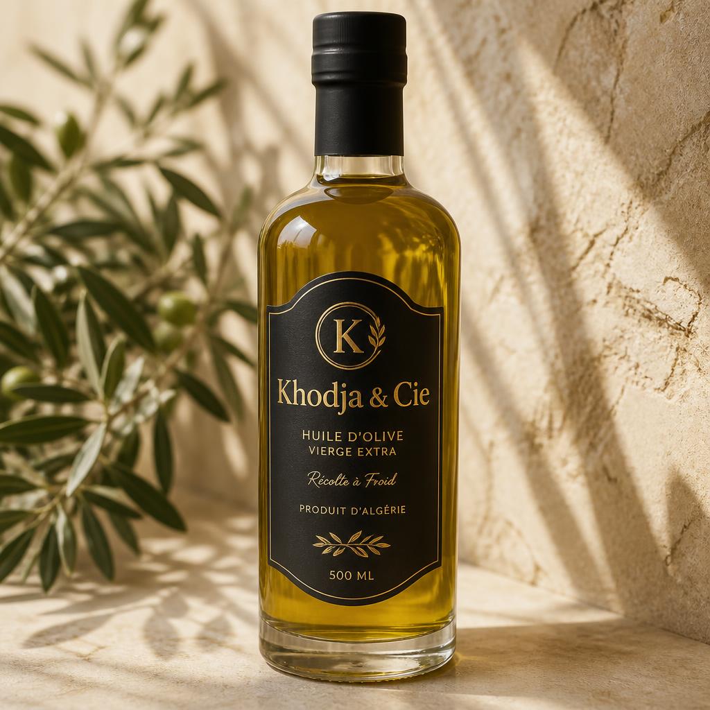 Bouteille d'huile d'olive vierge extra Khodja & Cie